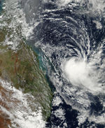 Ciclón tropical Erica (22P) cerca de Australia