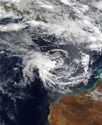 Ciclón tropical Harriet (21S) cerca de Java y Australia