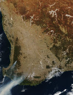 Humo y incendios en Australia suroccidental