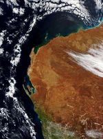 Anillo de nubes cerca de la costa oeste Australiana