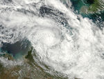 Ciclón tropical Craig (24S) encima del Norte de Australia