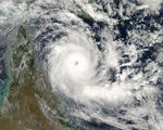 Ciclón tropical Ingrid (22P) acercando la Península del Cabo York, Australia