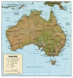Mapa Físico de Australia