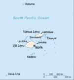 Map of a Político Pequeña Escala de las las Islas Fiyi - mapa.owje.com