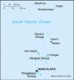 Mapa Político Pequeña Escala de Tonga