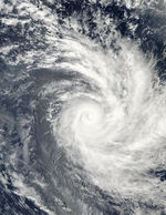 Ciclón tropical Zoe (06P) noreste de Vanuatu, sur del Océano Pacífico