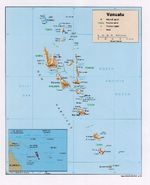 Mapa Físico de Vanuatu