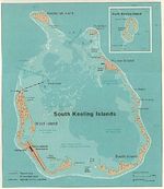 Mapa de las Islas Cocos, Océano Índico, Australia