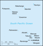 Mapa Político Pequeña Escala de las Islas Cook