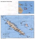 Mapa Físico de Nueva Caledonia