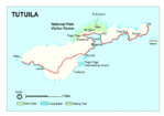 Mapa de la Isla de Tutuila, Samoa Americana