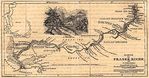 Mapa Río Fraser, Columbia Británica, Canadá 1859