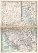 Mapa de Columbia Británica, Canadá 1921