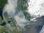 Humo de los incendios en Quebec transportado encima de los Grandes Lagos y del noreste de Estados Unidos