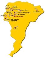Mapa Departamento San Vicente, El Salvador