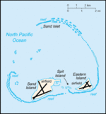 Mapa Político Pequeña Escala de las Islas Midway, Estados Unidos