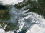 Incendios forestales y humo en Alaska central