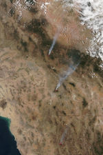 Incendios en Arizona (seguimiento satelital de la tarde)