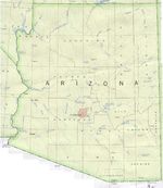 Mapa del Estado de Arizona, Estados Unidos