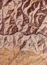Mapa de Relieve Sombreado del Parque Nacionall Gran Cañón, Arizona, Estados Unidos