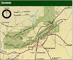 Mapa de la Región del Parque Nacional Hot Springs, Arkansas, Estados Unidos