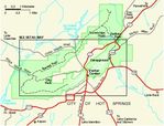 Mapa de la Región del Parque Nacional Hot Springs, Arkansas, Estados Unidos