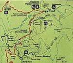 Mapa Detallado de la Región Lodgepole, Parque Nacional Sequoia y Kings Canyon, California, Estados Unidos