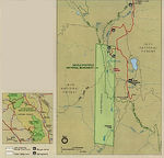 Mapa de la Región y del Monumento Nacional Devils Postpile, California, Estados Unidos