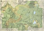 Mapa del Parque Nacional Volcánico de Lassen, California, Estados Unidos