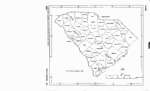 Mapa Blanco y Negro de Carolina del Sur, Estados Unidos
