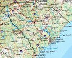 Mapa de Relieve Sombreado de Carolina del Sur, Estados Unidos