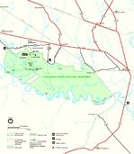 Mapa del Parque del Monumento Nacional de Congaree, Carolina del Sur, Estados Unidos