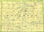 Mapa del Estado de Colorado, Estados Unidos