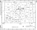Mapa Blanco y Negro de Colorado, Estados Unidos