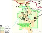 Mapa del Parque del Monumento Nacional Florissant Fossil Beds, Colorado, Estados Unidos
