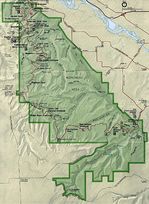 Mapa del Parque del Monumento Nacional de Colorado, Colorado, Estados Unidos