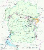 Mapa del Parque Nacional Montañas Rocosas, Colorado, Estados Unidos