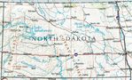Mapa de Relieve Sombreado de Dakota del Norte, Estados Unidos