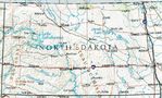 Mapa de Relieve Sombreado de Dakota del Norte, Estados Unidos