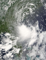 Ciclón tropical Alex (01L) cerca de Florida