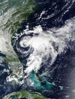 Ciclón tropical Edouard cerca de Florida