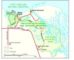Mapa del Parque del Memorial Nacional Fort Caroline, Florida, Estados Unidos