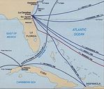 Mapa de Rutas Históricas, Florida, Estados Unidos