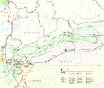 Mapa del Parque National Histórico Cumberland Gap, Kentucky, Tennessee, Virginia