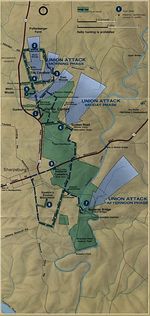 Mapa de la Batalla de Antietam, Maryland, Septiembre 17, 1862