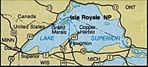 Mapa de la Región del Parque Nacional Isle Royale, Michigan, Estados Unidos