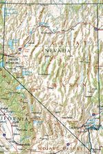 Mapa de Relieve Sombreado de Nevada, Estados Unidos