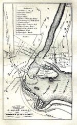 Mapa de las Cataratas del Niágara, Estados Unidos - Canadá 1844
