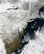 Nieve a través de los estados del Mid-Atlantic, Estados Unidos