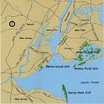 Mapa de la Región del Área Nacional de Recreación Gateway, Nueva York y Nueva Jersey, Estados Unidos